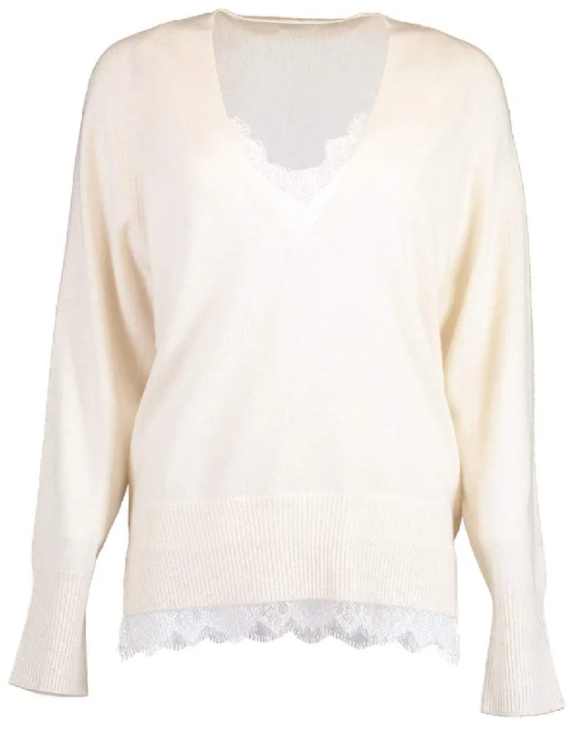 PullovernextIvory Lace Vee Looker Pullover