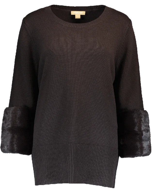 PulloverlowMink Cuff Pullover