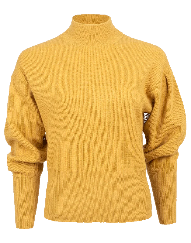 PulloverhueRibbed Cashmere Mock Neck Pullover