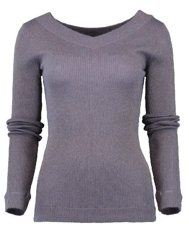 PulloverheavyRibbed Lurex Pullover