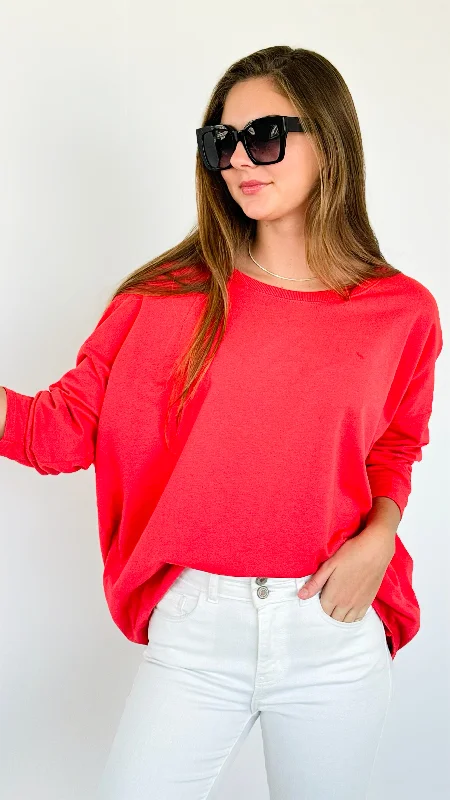 PullovertoneUpscale Comfort Italian Pullover- Coral