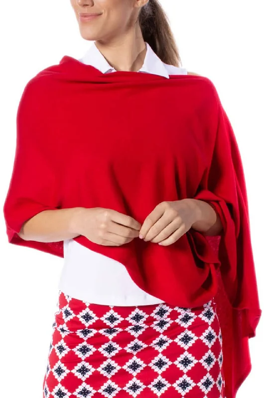 PulloveredgeRed Cotton Cashmere Poncho