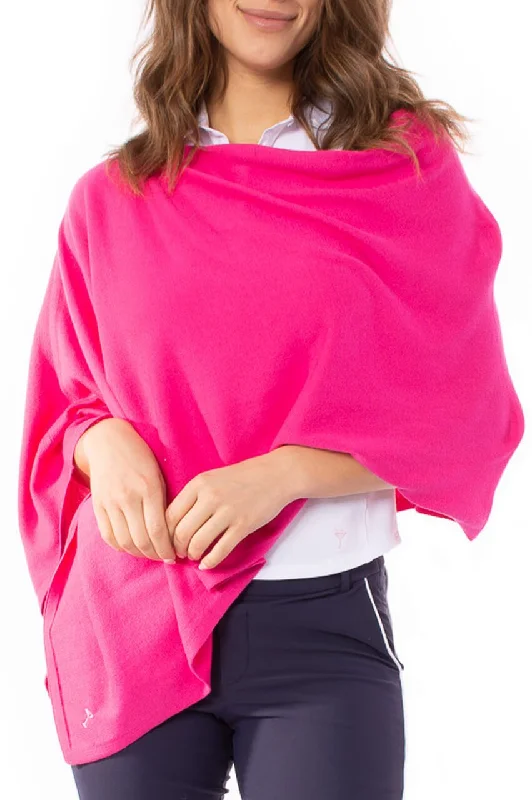 PulloverfutureHot Pink Cotton Cashmere Poncho