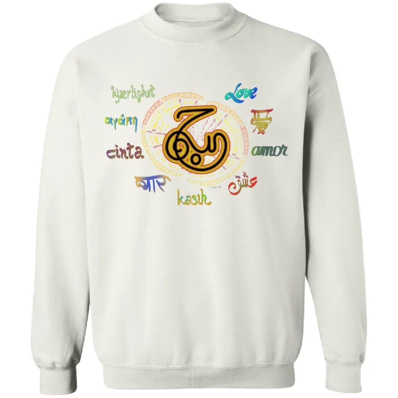 PulloverribbedPullover Sweatshirt with Arabic Calligraphy - Love - حُب