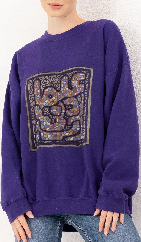 PulloverstripedPullover Sweatshirt with Arabic Calligraphy - Rabbi Zidni Ilma (ربِّ زِدْنِي عِلْماً - O Lord Increase my Knowledge)