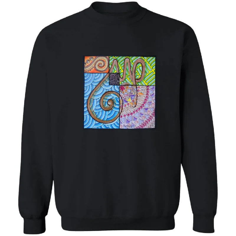 PulloversequinedPullover Sweatshirt with Arabic Calligraphy - Sabr (صَبْرٌ‎)