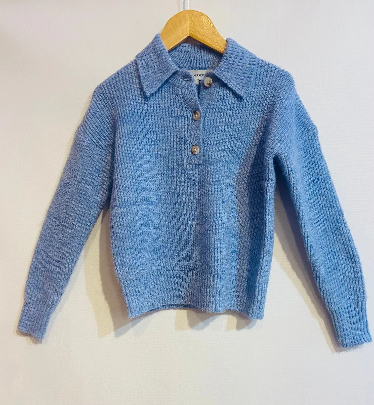 PulloverlayeredBlue Lottie Pullover Henley Sweater